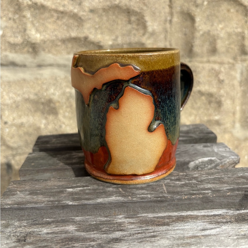 Studio Pottery Art Mug Michigan State